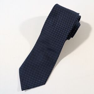 Celine Dark Blue Geometric Pattern Silk Tie